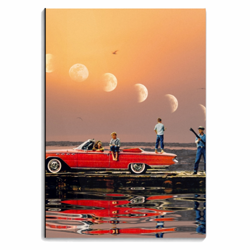 Car Over Water - personalised A4, A5, A6 notebook by taudalpoi