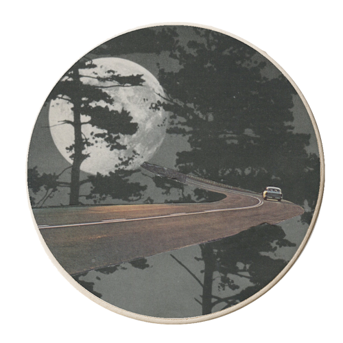 Car ride - personalised beer coaster by Maya Land