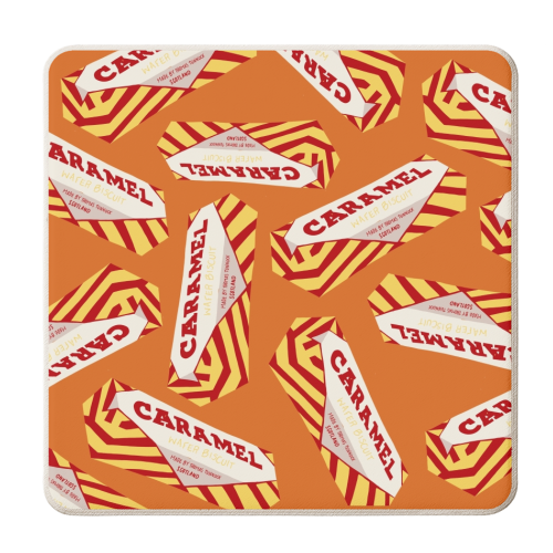 Caramel biscuit - personalised beer coaster by Stonefoxes