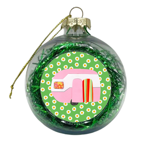 Caravan Holiday - xmas bauble by Chimps Tea Party