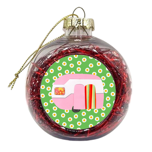 Caravan Holiday - xmas bauble by Chimps Tea Party