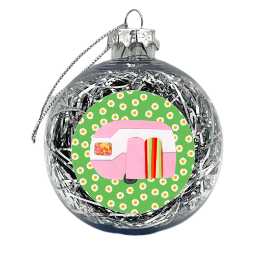 Caravan Holiday - xmas bauble by Chimps Tea Party