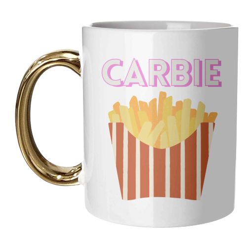 Carbie - French Fries Before Guys - unique mug by Nida Designs