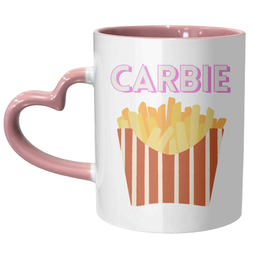 Carbie - French Fries Before Guys - unique mug by Nida Designs