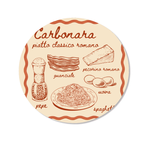 Carbonara - Magnet by Ms Doodle