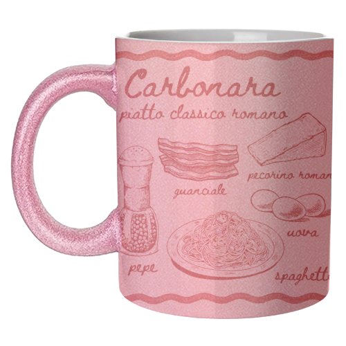 Carbonara - unique mug by Ms Doodle