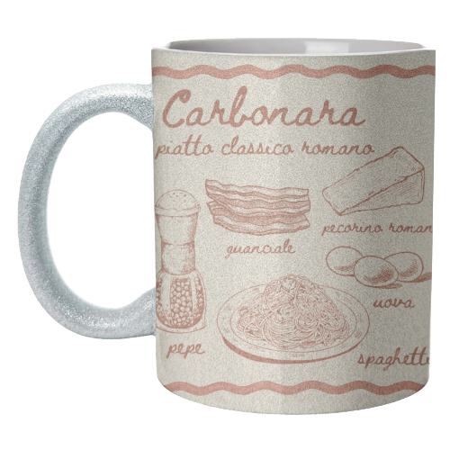 Carbonara - unique mug by Ms Doodle
