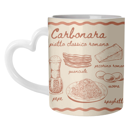 Carbonara - unique mug by Ms Doodle