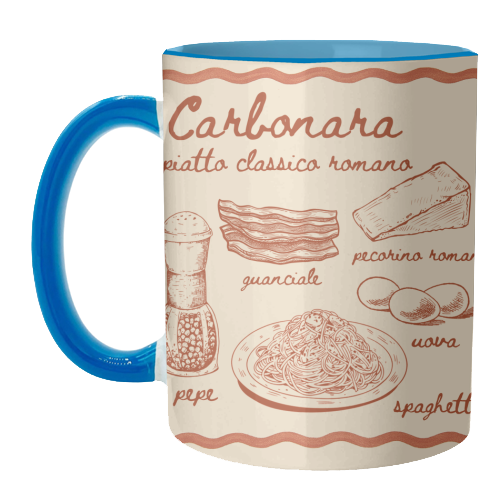 Carbonara - unique mug by Ms Doodle