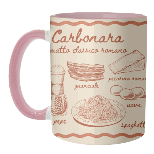 Carbonara - unique mug by Ms Doodle