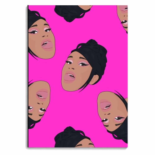 Cardi B - personalised A4, A5, A6 notebook by Pink and Pip