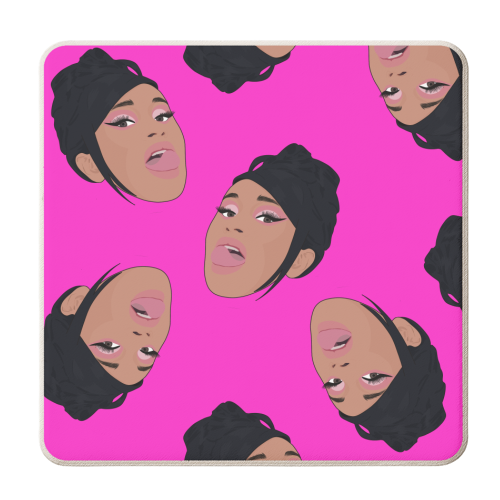 Cardi B - personalised beer coaster by Pink and Pip