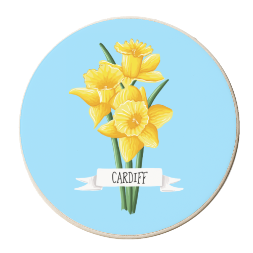 Cardiff Daffodils - personalised beer coaster by Adam Regester