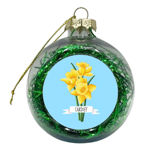 Cardiff Daffodils - xmas bauble by Adam Regester