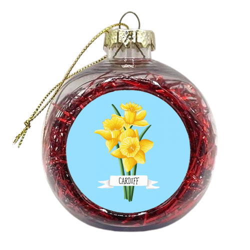 Cardiff Daffodils - xmas bauble by Adam Regester