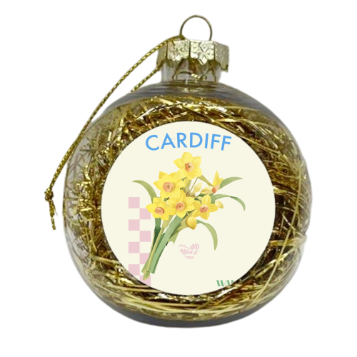 Cardiff Daffodil's - xmas bauble by Move Studio