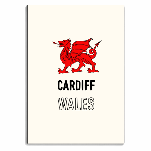 Cardiff (Wales) Red Dragon - personalised A4, A5, A6 notebook by Adam Regester