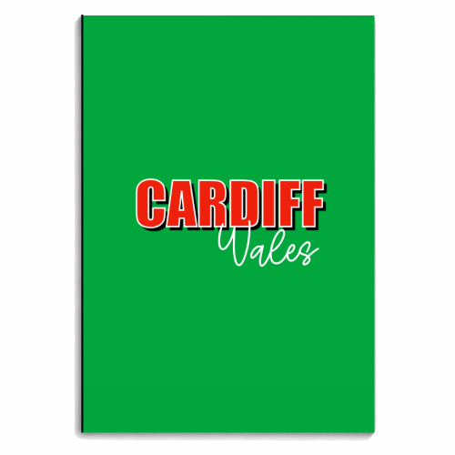 Cardiff Wales (Red & Green) - personalised A4, A5, A6 notebook by Adam Regester