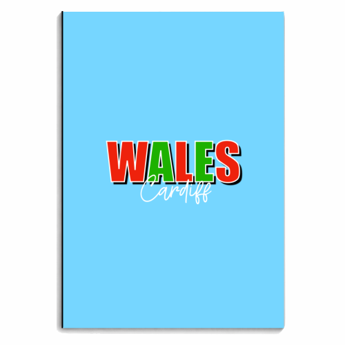 Cardiff WALES (Typographic Design) - personalised A4, A5, A6 notebook by Adam Regester