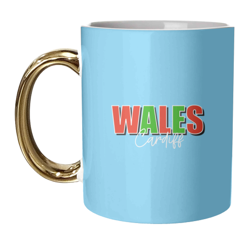 Cardiff WALES (Typographic Design) - unique mug by Adam Regester
