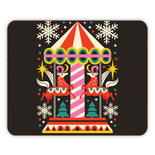 Carousel Christmas Geometric Design - designer placemat by AbiGoLucky