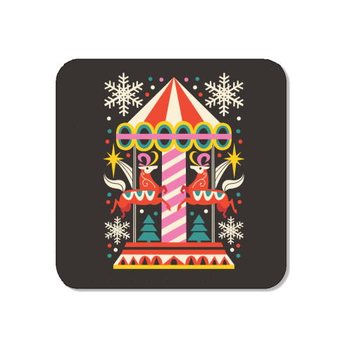 Carousel Christmas Geometric Design - Magnet by AbiGoLucky