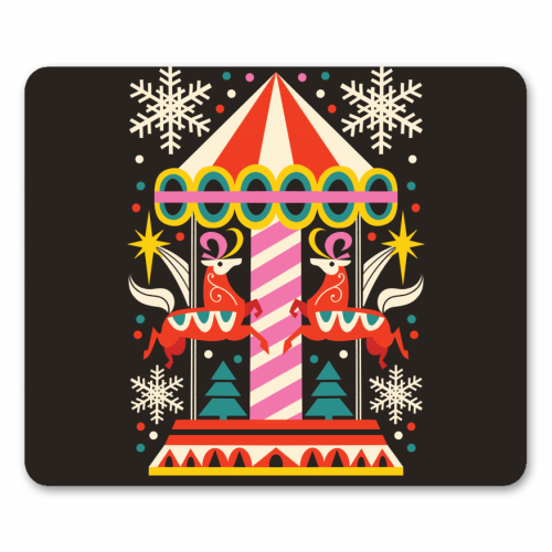 Carousel Christmas Geometric Design - mouse mat by AbiGoLucky