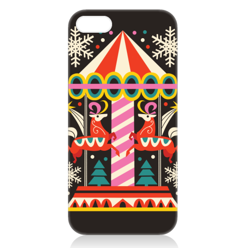 Carousel Christmas Geometric Design - unique phone case by AbiGoLucky