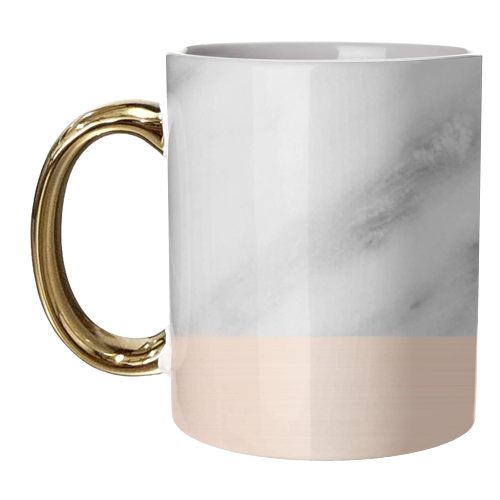Carrara Italian Marble and Pink - unique mug by EMANUELA CARRATONI