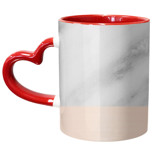 Carrara Italian Marble and Pink - unique mug by EMANUELA CARRATONI