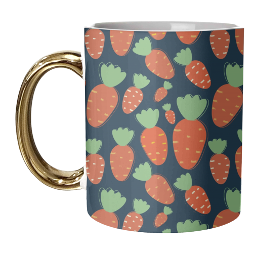 Carrots pattern - unique mug by Ania Wieclaw