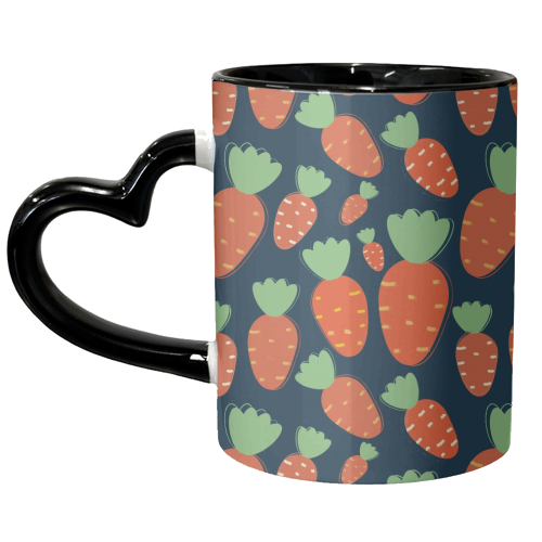 Carrots pattern - unique mug by Ania Wieclaw