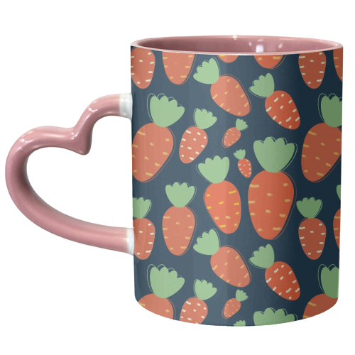 Carrots pattern - unique mug by Ania Wieclaw