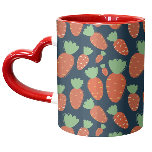 Carrots pattern - unique mug by Ania Wieclaw