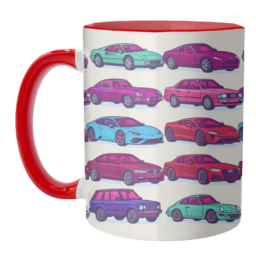 CARS, CARS, CARS - unique mug by Ms Doodle