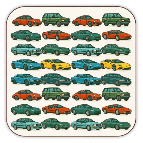 Cars - personalised beer coaster by Ms Doodle