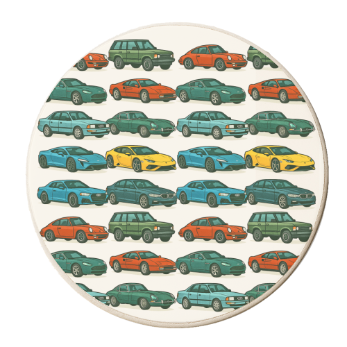 Cars - personalised beer coaster by Ms Doodle