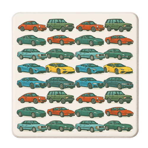 Cars - personalised beer coaster by Ms Doodle