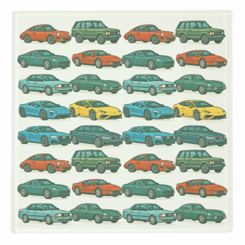 Cars - personalised beer coaster by Ms Doodle