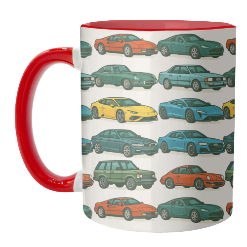Cars - unique mug by Ms Doodle