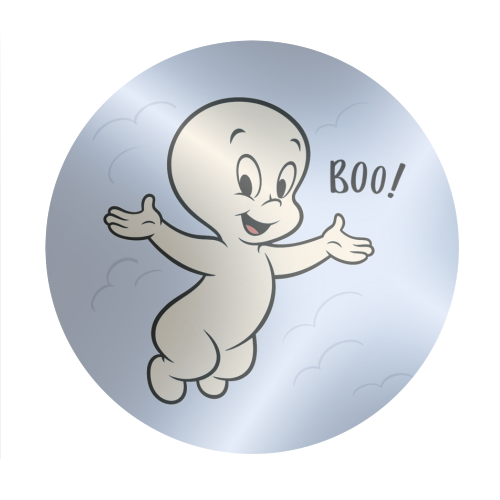 Casper - Circle Sticker by Ms Doodle