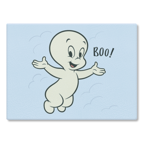 Casper - glass chopping board by Ms Doodle