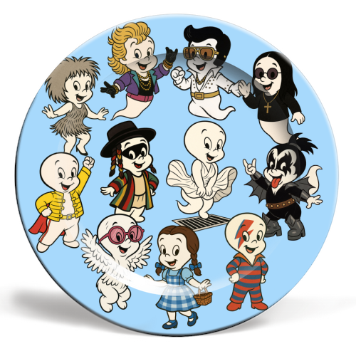 Casper Icons! - ceramic dinner plate by Ms Doodle