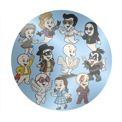 Casper Icons! - Circle Sticker by Ms Doodle