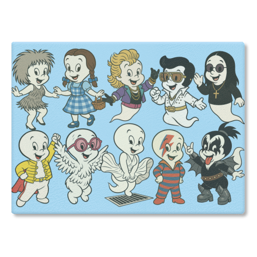 Casper Icons! - glass chopping board by Ms Doodle