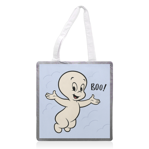 Casper - printed canvas tote bag by Ms Doodle