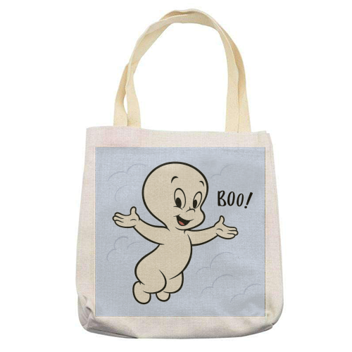 Casper - printed canvas tote bag by Ms Doodle