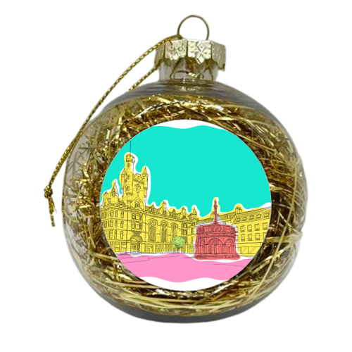 Castle Street (Aberdeen) In Colours - xmas bauble by Adam Regester