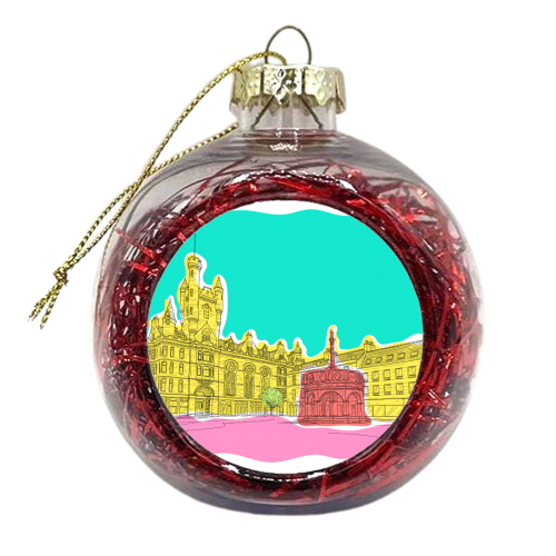 Castle Street (Aberdeen) In Colours - xmas bauble by Adam Regester