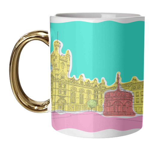 Castle Street (Aberdeen) In Colours - unique mug by Adam Regester